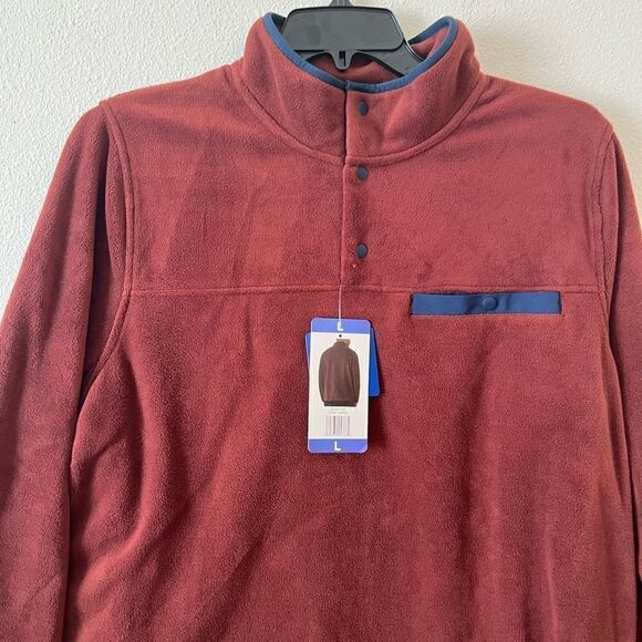 32 Degrees Heat 1/4 Snap Button Long Sleeve Lightweight Micro-Fleece Jacket NWT - Picture 2 of 7